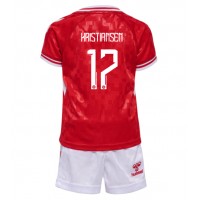 Denmark Victor Kristiansen #17 Replica Home Minikit Euro 2024 Short Sleeve (+ pants)